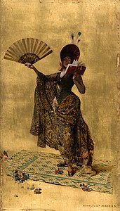 Woman with a Fan Reading (auction title), before 1892.