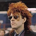 Tom Bailey of the Thompson Twins in 1986 with the trendy Big hair style achieved with liberal applications of mousse and hairspray