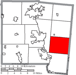 Location of Elizabeth Township in Miami County