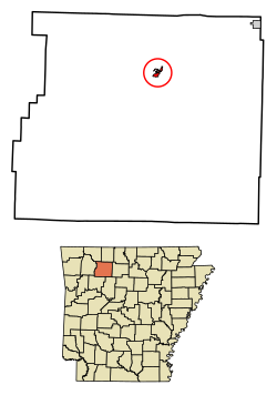 Location of Jasper in Newton County, Arkansas.