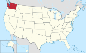 Washington na mapě USA