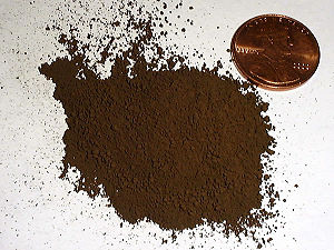 Iron oxide is the most common ingredient in brown pigments