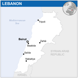 लेबनान के लोकेशन