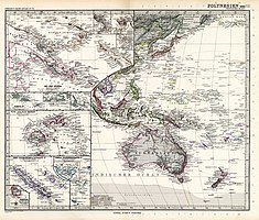 アンソン諸島（英語版）のガンジス島（Ganges I.）を記したドイツの地図（1891年）