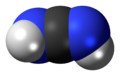Space-filling model of the cyanamide molecule, diimide tautomer
