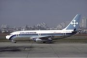 クルゼイロ航空の737-200型機 -100同様にエンジンが細く長いのが特徴である