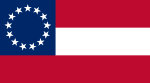 Första nationsflaggan med 13 stjärnor (28 november 1861–1 maj 1863).[6]