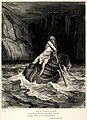 Image 15 Divine Comedy Restoration: Adam Cuerden An engraving of Charon, in Greek mythology the ferryman of Hades who carried souls of the newly deceased across the River Styx that divided the world of the living from the world of the dead. This illustration is from French engraver Gustave Doré's 1857 set of illustrations for Dante Alighieri's Divine Comedy, an Italian epic poem depicting an allegorical vision of the Christian afterlife. Here, Charon is shown coming to ferry souls across the river Acheron to Hell. The caption is from Henry Francis Cary's translation, from which this particular copy is taken: And, lo! toward us in a bark Comes on an old man, hoary white with eld, Crying "Woe to you, wicked spirits!" More selected pictures