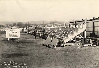 Building the high school athletic field in Huntsville, Alabama (1934)