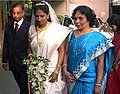 Indian Christian bride in white Sari