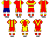 The various kits worn by Melchester over the years