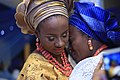 Yoruba Women in Gele, a traditional headscarf (Iborun) of Yoruba ladies