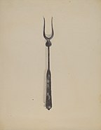 Toasting fork (c.1936) by Anna Aloisi, graphite on paper, at National Gallery of Art, Washington, D.C.