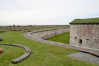Fort Macon as viewed left of the main entrance