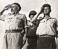 Yitzhak Sadeh (left) and Yigal Allon (1948)