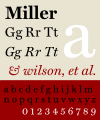 Miller (typeface) sampler (1997)