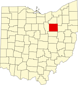 Waynen piirikunta Ohion kartalla