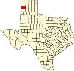 Oldham County na mapě Texasu