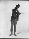 Bert Williams (1874–1922), pictured in 1922, the comedian, one of the most popular of his era, is credited as the first Black man to have the leading role in a film, in this case, Darktown Jubilee in 1914.