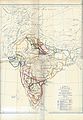 Map of famines in India between 1800 and 1878.