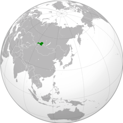 موقعیت جمهوری خلق تووا (مرزهای امروزی)