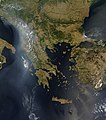 Satellite image of the Balkan Peninsula