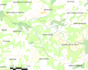 Poziția localității Saint-Izaire