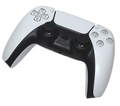 PS5のコントローラDualSense。ボタン、十字キー、ジョイスティック、タッチパッド、マイクロフォンなどを備える。