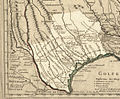 Image 12Texas in 1718, Guillaume de L'Isle map, approximate state area highlighted, northern boundary was indefinite. (from History of Texas)