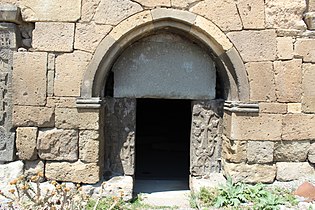 Entrance with khachkars to the St. Astvatsatsin Armenian Church