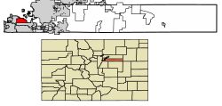 Location of the City of Cherry Hills Village in Arapahoe County, Colorado.