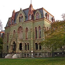 College Hall (1870–72), University of Pennsylvania, Thomas W. Richards, architect.