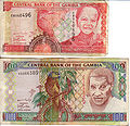5 ir 100 dalasių banknotų aversas