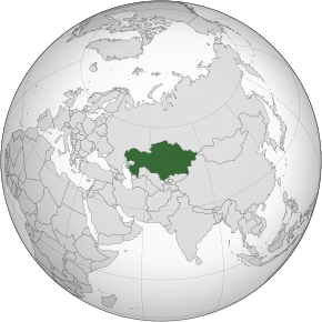 Localizarea Kazahstanului