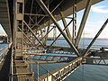 Support structure under the Auckland Harbour Bridge.