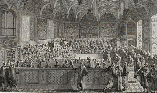 Session of the Parlement of Paris, attended by Louis XVI, in the Grand Chamber (19 November 1787)