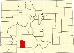 Mineral County na mapě Colorada