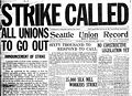 Image 19The front page of the Union Record on the Seattle General Strike of 1919.