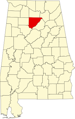 Elhelyezkedése Alabama államban
