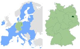 Location within යුරෝපියානු සංගමය and Germany