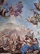 The creation of man, 1684–1686, fresco in the Palazzo Medici-Riccardi in Florence