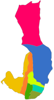 Mapa de las parroquias del municipio Girardot