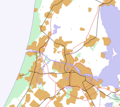Diemen is located in Northern Randstad