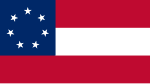 Första nationsflaggan med 7 stjärnor (4 mars 1861–21 maj 1861).