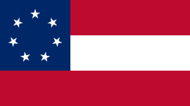 1st National Flag [7-, 9, 11-, 13-stars[334]] "Stars and Bars"