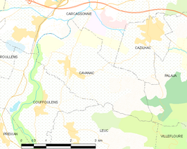 Mapa obce Cavanac