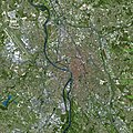 Imatge satellit de Tolosa, un exemple de metropòli
