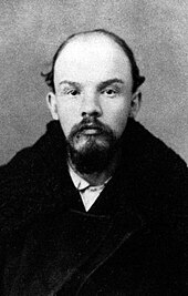 A mugshot of a young balding man with a Van Dyke beard.