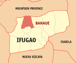 Map of Ifugao with Banaue highlighted