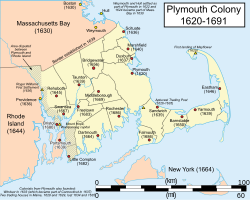 Map of Plymouth Colony